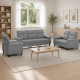 Cumpara ieftin Set de canapea 3 pcs Gri deschis Tesatura