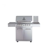 Gratar pe gaz din inox ALL&#039;GRILL Allrounder L 100304, cu 4.1 arzatoare si arzator ceramic pentru rotisor
