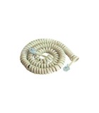 Cablu telefonic RJ10 spiralat 2.1m alb, Oem