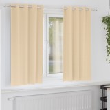 vidaXL Perdele cu perdele 2 pcs Crem 175 x 140 cm Poliester