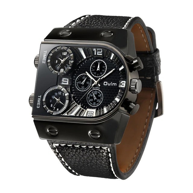 Ceas barbatesc Oulm Fashion Quartz Multiple Fuse Orare Cutie Originala Negru
