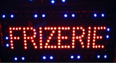 Reclama Text LED - Frizerie - animatie luminoasa dinamica - PENTRU FRIZERIE foto