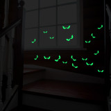 Sticker fosforescent Spooky Eyes autocolant decorativ de perete si fereastra