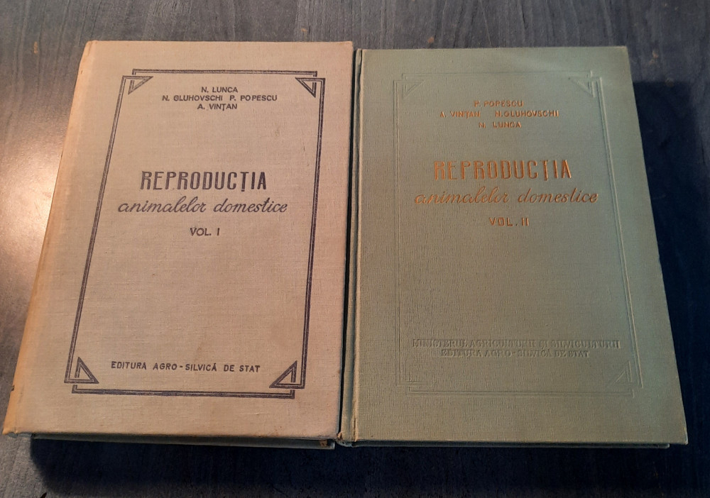 Reproductia animalelor domestice N. Lunca 2 volume | Okazii.ro