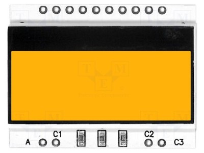 Iluminare de fundal LED ambră 36x27,5x2,6mm DISPLAY VISIONS foto