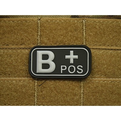 Patch Bloodtype &amp;quot;B POS&amp;quot; cauciuc, SWAT JTG foto