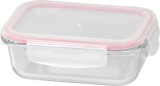 Caserola din sticla MagicHome 650 ml, dreptunghiulara, cu capac Clip