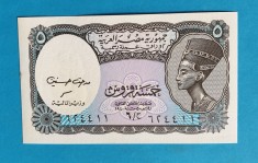 5 Piastres Egypt - Bancnota veche - piesa SUPERBA UNC foto