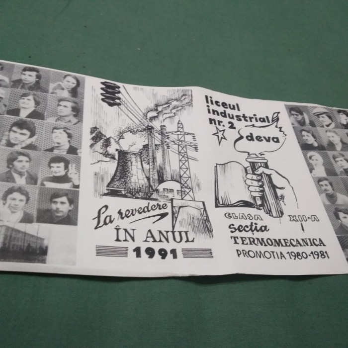 INVITATIE ABSOLVENTII LICEUL INDUSTRIAL 2 DEVA SECTIA TERMOMECANICA 1980-1981
