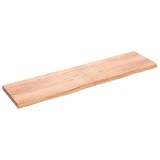 VidaXL Raft de perete maro deschis 200x50x(2-6) cm lemn stejar tratat