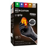 Manusi nitril negre Mercator GoGrip ONE-BY-ONE Black 100 buc, marimea XL, sistem de prelevare individuala one by one, pentru profesionisti, cod