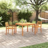 Set Dining Grădină 3 pcs Maro 110 x 110 x 75 cm