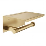 Suport pentru h&acirc;rtie igienică cu poliță 39105A ORI Brush Gold