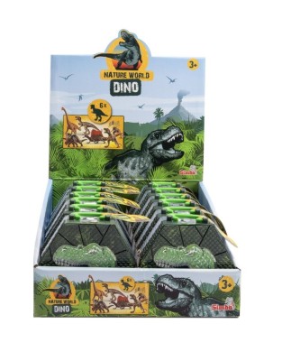 NATURE WORLD DINO SET 6 DINOZAURI IN CUTIE PIRAMIDA foto