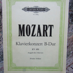 MOZART KLAVIERKONZERT B- DUR KV 450 AUSGABE FUR 2 KLAVIERE