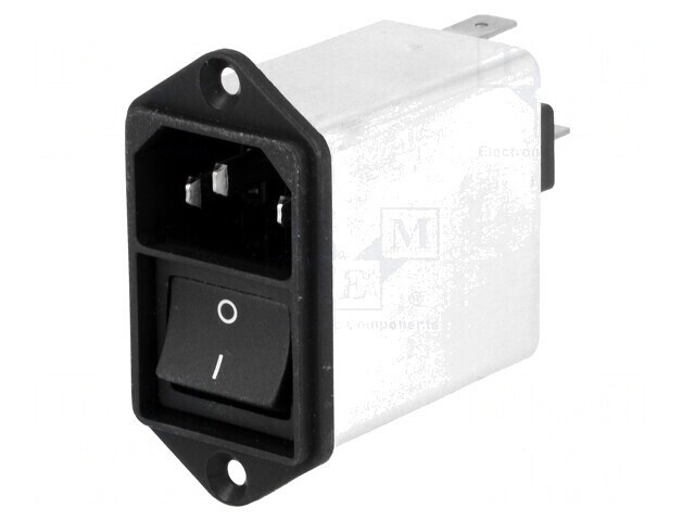 Conector AC 6A 250V IEC 60320 Soclu Tată