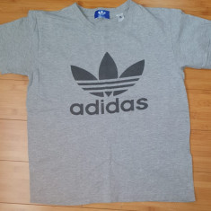 Tricou barbat la baza gatului Adidas bumbac gri Small purtat o data