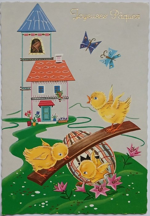 Felicitare , Joyeuses P&acirc;ques