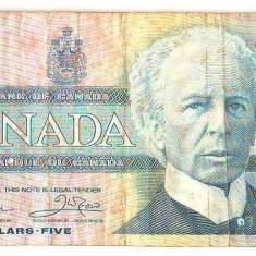 SV * Canada FIVE DOLLARS / 5 DOLARI 1986 +/- F