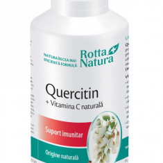 Quercetin cu Vitamina C Naturala 90 capsule Rotta Natura