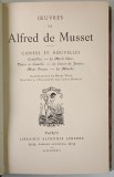 OEUVRES de ALFRED DE MUSSET , CONTES et NOUVELLES , illustrations de HENRI PILLE , graves a l 'eau forte par LOUIS MONZIES , 1926 , LEGATURA DE EPOCA