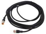 Cablu de conectare M12 PIN: 5, 5m, 60VAC, 4A, -25&divide;80&deg;C - Cablu de conectare M12 5m