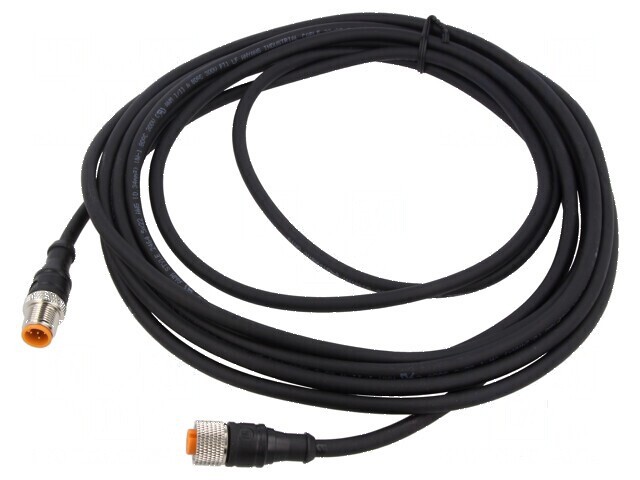 Cablu de conectare M12 PIN: 5, 5m, 60VAC, 4A, -25&divide;80&deg;C - Cablu de conectare M12 5m