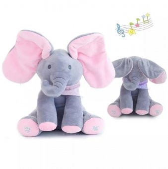 Elefantul interactiv din plus Peek a boo ( Cucu-Bau) roz foto