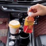 Suport Dubla Functie Pahar Masina cu Compartiment Auxiliar Depozitare Accesorii Auto