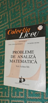 PROBLEME DE ANALIZA MATEMATICA CLASA A XI A VOL 1 PETRICA CONSTANTINESCU PETRION foto