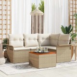 Cumpara ieftin Set de canapele pentru grădină 5 pcs Bej Rattan poli