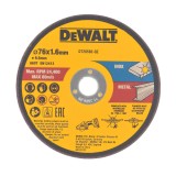 Disc debitare inox / metale neferoase, DeWalt DT20592-QZ, 76 x 10 x 1.6 mm, set 3 bucati