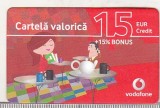 bnk card Romania - Vodafone - reincarcare 15+15% - RO-VOD-REF-0021