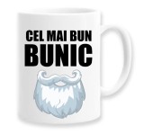 Cana alba personalizata &quot;Cel mai bun bunic&quot;, INOVATIX&reg;. 330ml, Oem