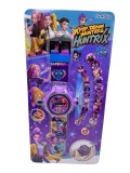 Ceas copii cu proiector Kpop Demon Hunters Huntrix ceas digital proiectie imagini 24 modele 3 ani+