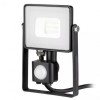 REFLECTOR LED SMD 10W 4000K IP65 CU SENZOR MISCARE - NEGRU, V-TAC