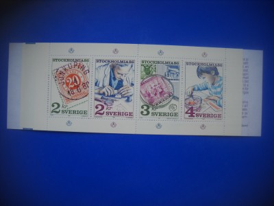 HOPCT TIMBRE SUEDIA MNH 973 -CARNET -4 VALORI 1986-NESTAMPILAT foto