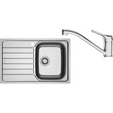 Pachet chiuveta bucatarie inox Franke SKX 611-78/50 ST, dreptunghiulara, 1 cuva si picurator pe partea stanga, 78x50x15 cm, adancime cuva 15 cm + Bate
