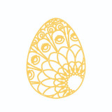 Sticker decorativ, Mandala, Ou, Galben, 60 cm, 7281ST