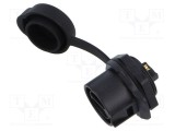 Conector circular soclu tată 2 pini 20A 500V IP67 drept LUTRONIC