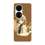 Husa compatibila cu Huawei P40 Pro model Zenitsu Agatsuma, Silicon, TPU, Viceversa, Transparent, Carcasa