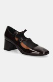 Jonak pantofi de piele DELOU VERNIS culoarea bordo, cu toc drept, 3300198