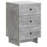 vidaXL Dulap de noapte Gri Beton 43 x 41 x 66,5 cm Lemn prelucrat 893868