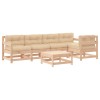 Set mobilier relaxare de gradina &amp; perne 6 piese lemn masiv pin