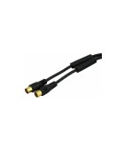 Cablu RF video negru mufa aurii cu tata aurita 3m, Oem