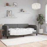 VidaXL Cadru de pat, gri &icirc;nchis, 90x190 cm, material textil
