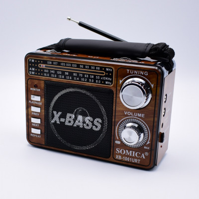 Radio Cu Mp3 portabil,SD/USB,FM,AM,SW,Lanterna, SOMICA -XB-1061URT foto