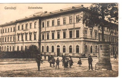 SV * BUCOVINA * CERNAUTI * imagine mai rara cu UNIVERSITATEA * 1931 foto