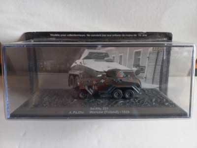 Macheta tanc Sd.Kfz.231 4.Pz.Div. Warsaw - Poland - 1939 scara 1:72 foto