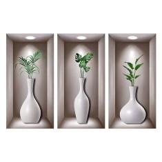 Set 3 autocolante, 20 x 40 cm, vinil, multicolor